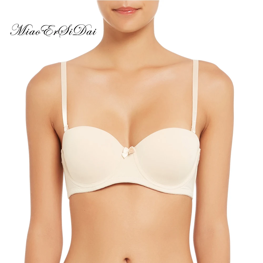 

Women Everyday Strapless Bra 6 ways to Wear Black Tan A B C D 32 34 36 38