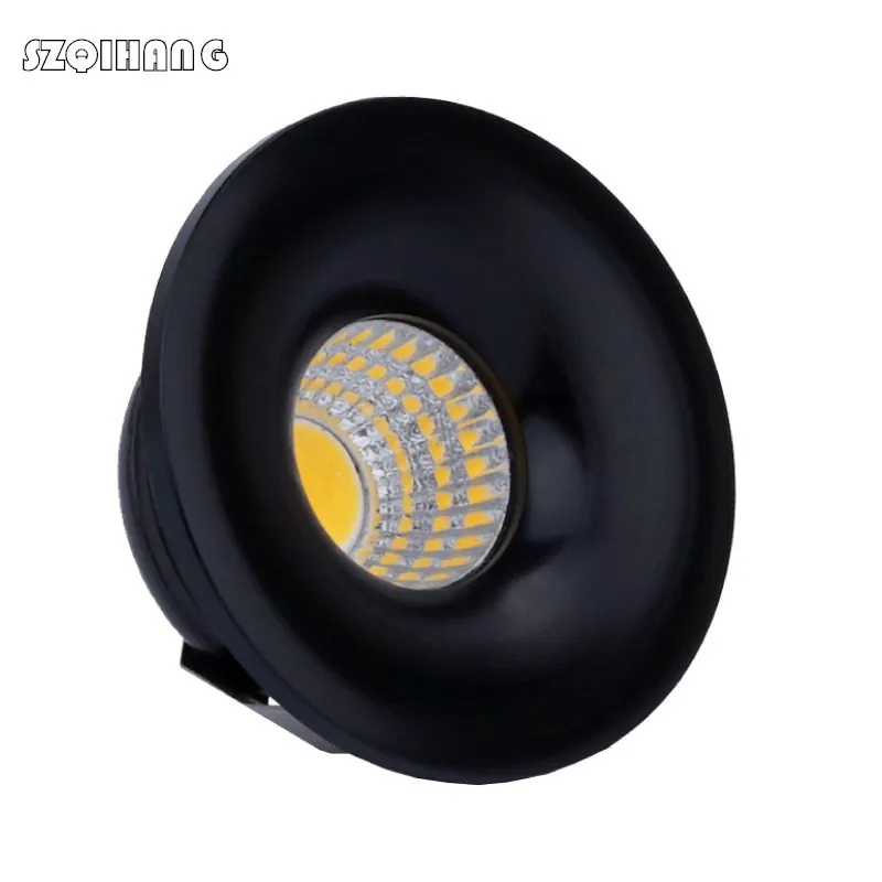 미니 COB 조도 조절식 LED 천장 다운 라이트, AC85-265V 오목한 COB 다운라이트, LED 천장 램프, 가정 조명, 5W, 250 개