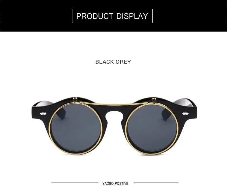Модные Винтажные круглые солнцезащитные очки в стиле стимпанк, классические двухслойные дизайнерские солнцезащитные очки