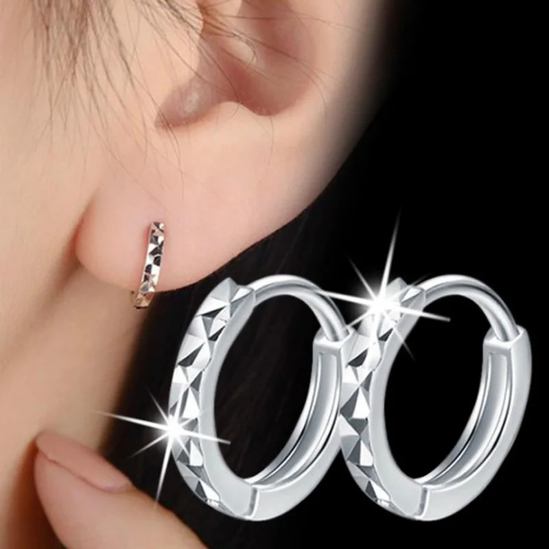 

Solid 925 Sterling Silver Stud Earrings Women Earrings Jewelry Gifts to Women Authentic Original Jewelry Gift KY231