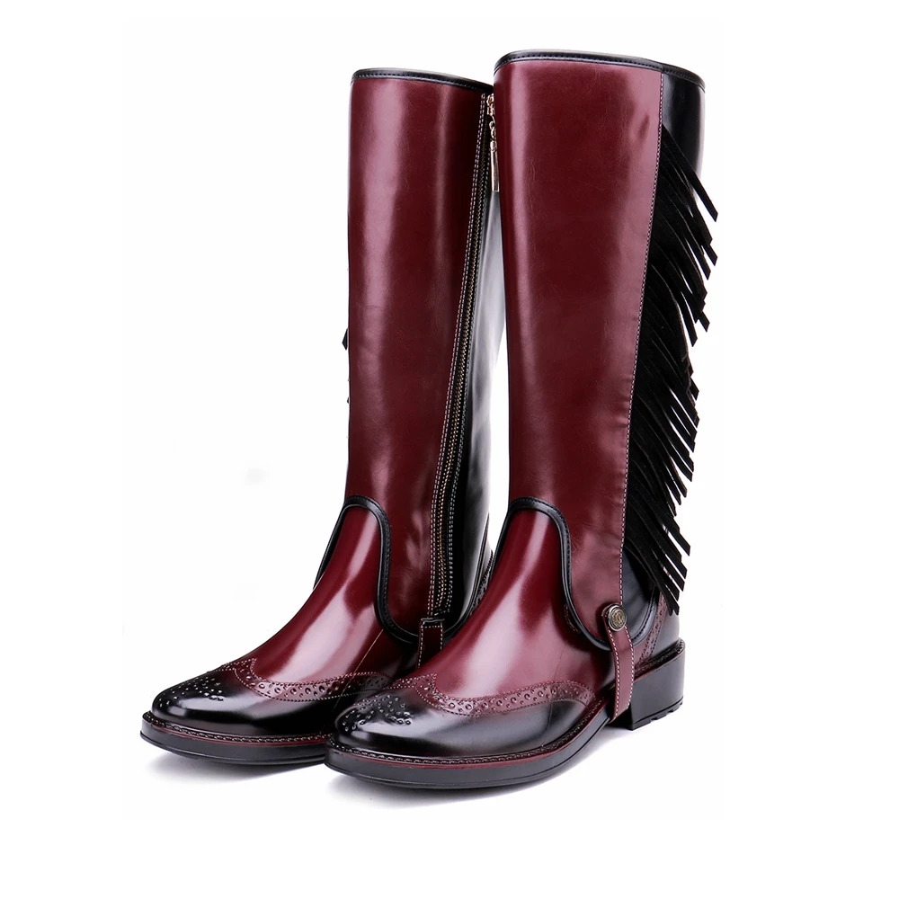 

TONGPU Women Rain Boots Waterproof Detachable 2-Pieces High Boots with Zipper & Tissue 27-515