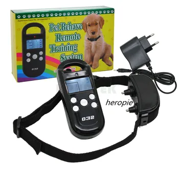 

HEROPIE Dog Trainer Products 300M LCD Remote Control Electric with 4 Shock Levels Pet Dog Training Collar&Transmitter System