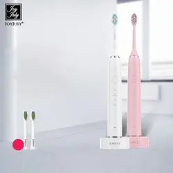 Koreajoyjulyэлектрические зубные щётки для взрослых USB Sonic перезаряжаемые зубные щетки с 3 сменные головки умный таймер водонепроница