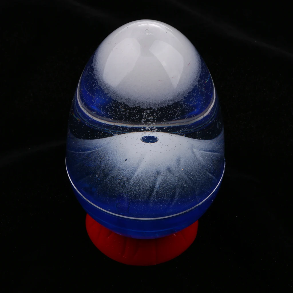 Creative Volcano Eruption Egg Shape Liquid Hourglass Sand Sandglass Timer Counter Ornament Gadget Home Decor Shelf Display