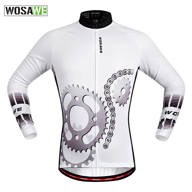 

WOSAWE Quick Dry Breathable Cycling Jersey Long Sleeve Men's Shirt Bicycle Wear Racing Tops Cycling Clothings for All season*