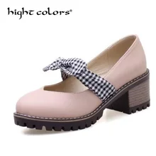 Г. Новые модные женские туфли-оксфорды повседневная обувь Mary Jane на плоской подошве, без шнуровки, на платформе, с бантом Большие размеры 34-43