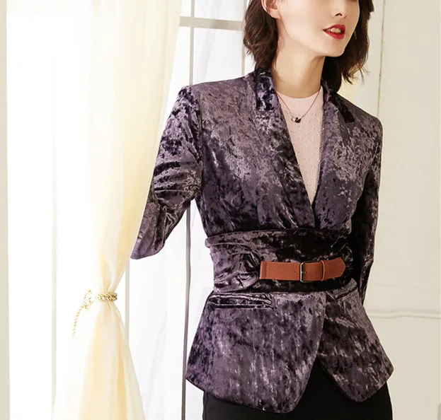 short velvet blazer