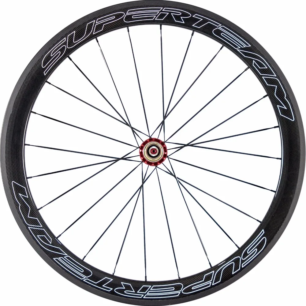 Excellent SUPERTEAM Carbon Wheels 50mm Road Bike Wheels Clincher R36 Cycling Wheel Tubular 23mm Width Fast Shipping 2