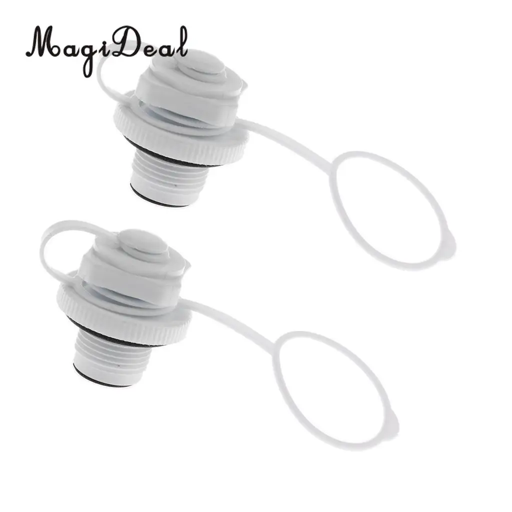 2Pcs Inflatable Boat Spiral Air Plugs 0ne-way Inflation Screw for Raft Boat Kayak Fishing Boat Raft Mattress Airbed Outdoor