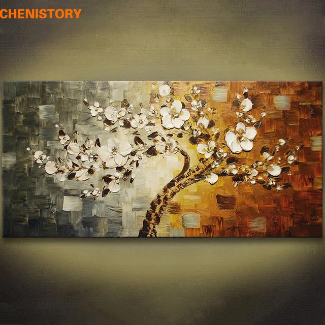 Hand Painted Flowers On Canvas Hand Painted Flowers On Canvas