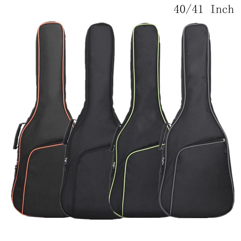 

40/41 Inch Oxford Fabric Guitar Case Colorful Edge Gig Bag Double Straps Padded 10mm Cotton Soft Waterproof Backpacks