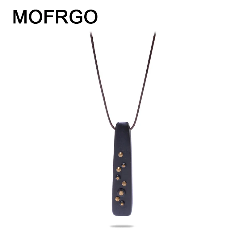 

MOFRGO Vintage Woman Necklaces Jewelry Necklaces & Pendants Handmade Wooden Pendant Collares Mujer Choker Necklace Women