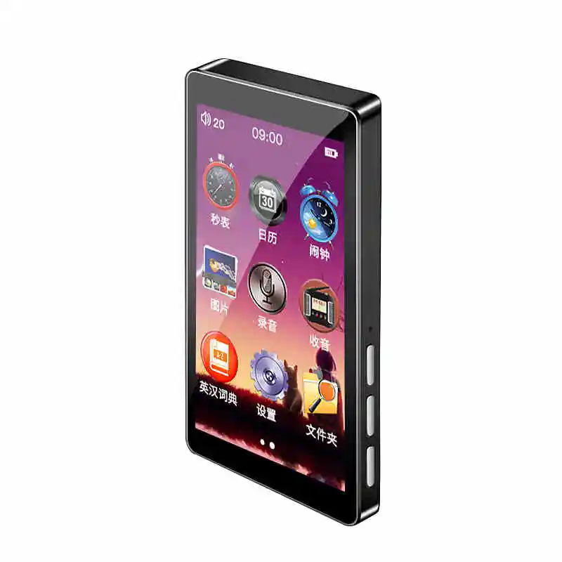 Ruizu d20 металлический mp3 плеер сенсорный экран ультра тонкий 8 ГБ MP3 музыкальный 3 0