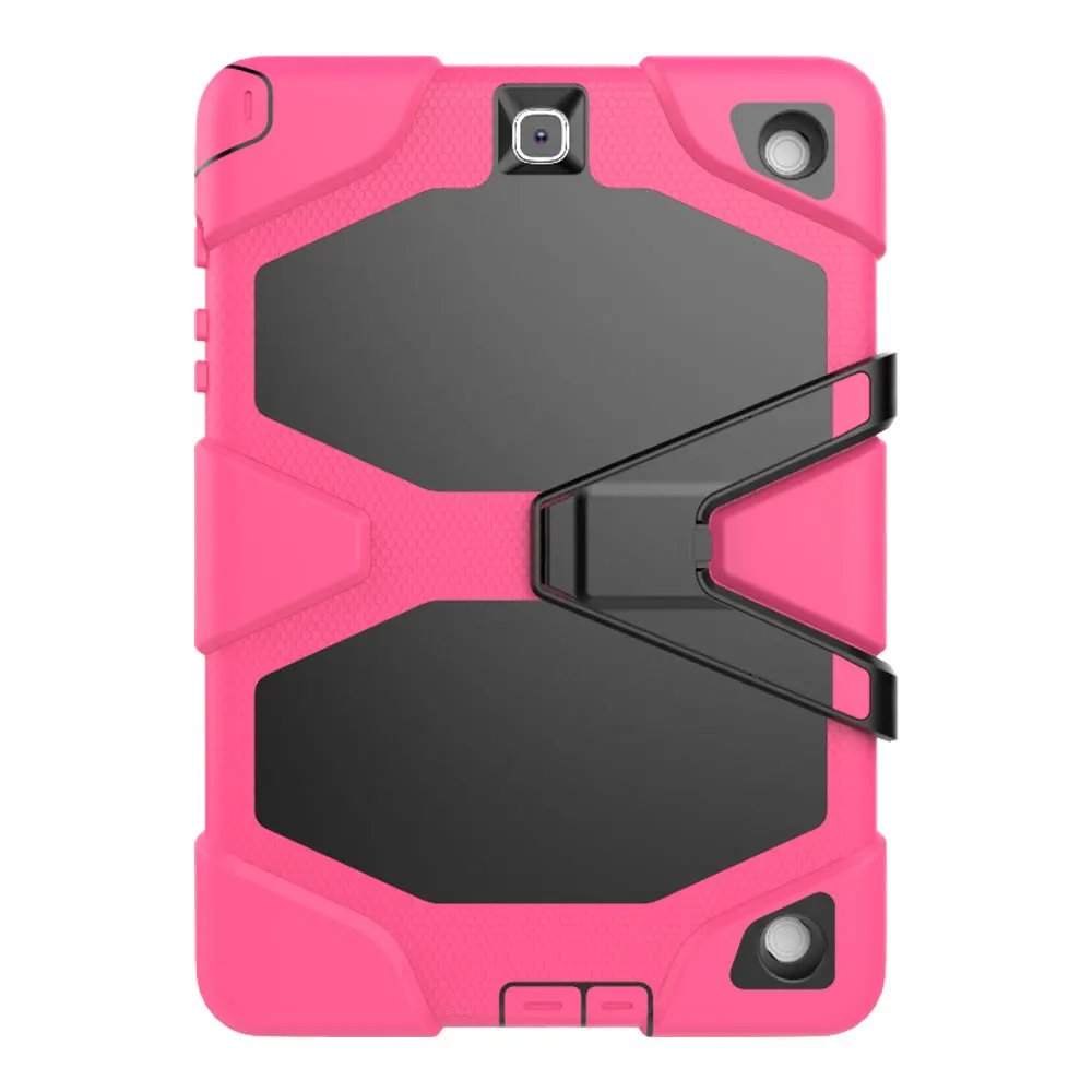 Цена Чехол для планшета Kickstand для Samsung Galaxy Tab A 9,7 SM T550 P550 P555 T555C, противоударный силиконовый защитный чехол