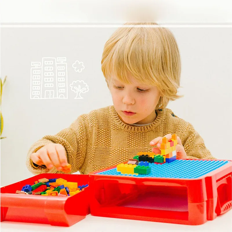

Multifunctional Children's Building Blocks Storage Box Sorting Box Building Blocks Assembling Toys Puzzle Storage Box