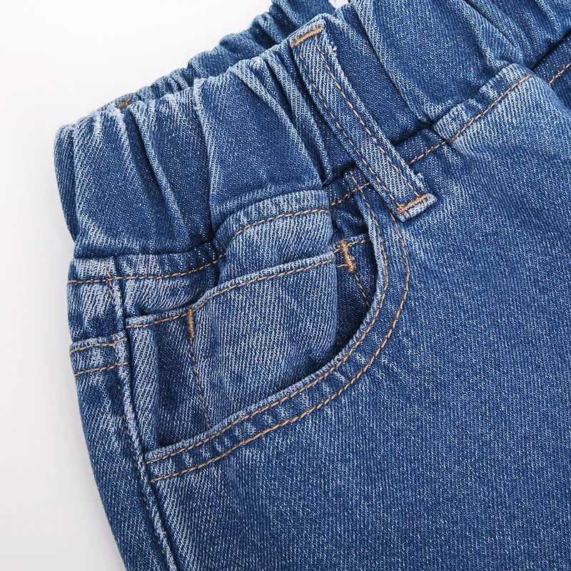 LEIJIJEANS Autumn High Street Style Loose Harem Jeans Mid Elastic Waist Ankle Length With Panell Tassel Women Jeans Plus Size Jeans