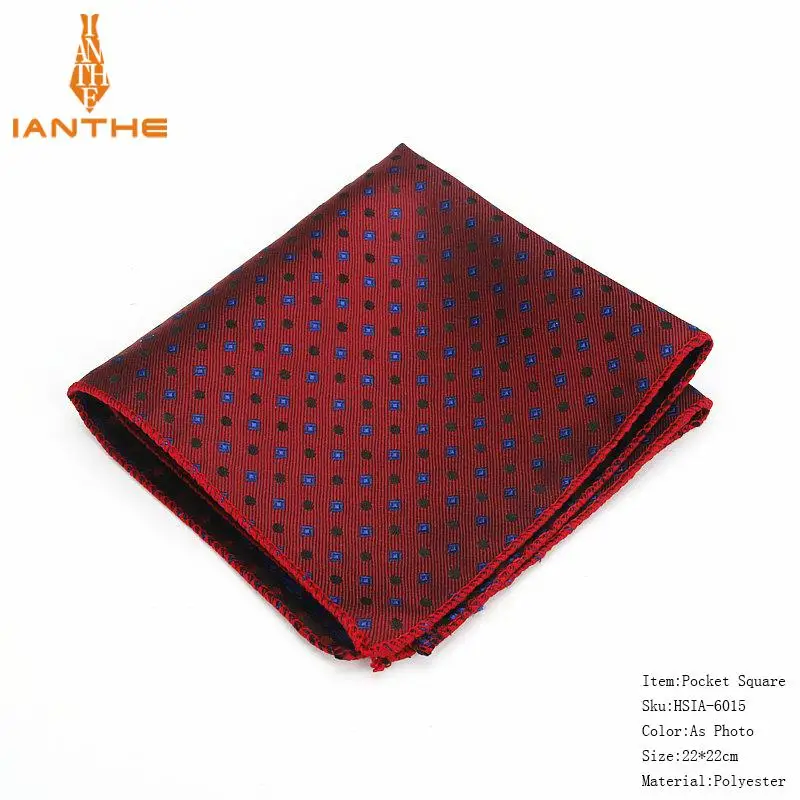 Pocket Square Брендовые новые мужские классические клетчатые галстуки для мужчин, галстуки, костюмы, свадебные шейные Галстуки для бизнеса, галстуки 5 см, карманные квадратные галстуки, наборы - Цвет: Pocket Square