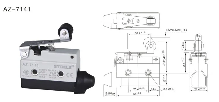STDELE микропереключатель AZ-7141. AZ-7110.AZ-7121.AZ-7311.AZ-7100.AZ-7166.AZ-7124small горизонтального хода переключатель концевой выключатель сброс