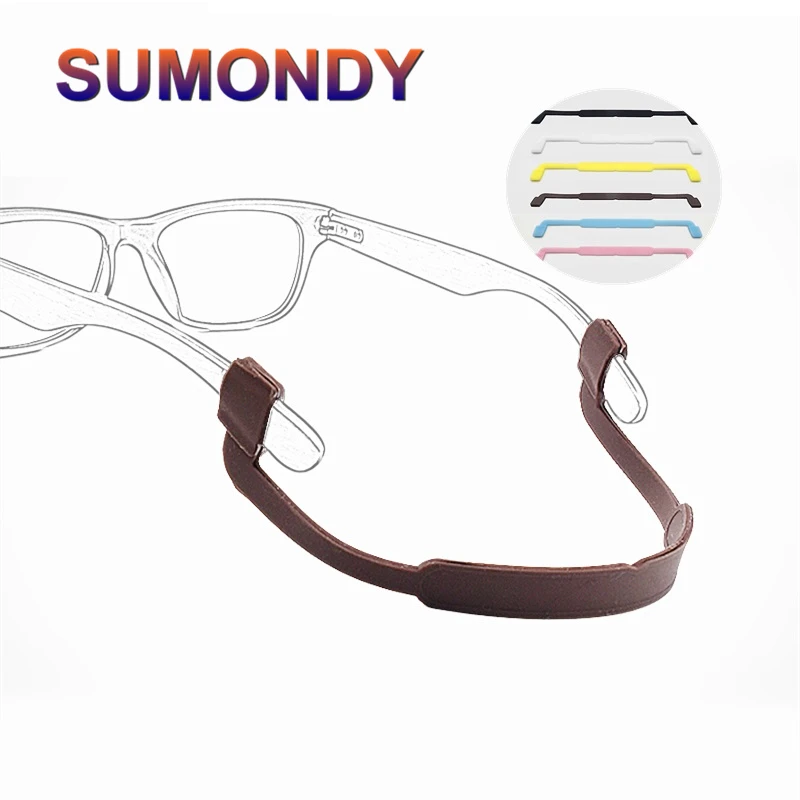SUMONDY 3 шт./лот гибкие силиконовые противоскользящие очки Lanyards спортивный ремешок для очков очки Drop Proof Rope взрослые G115