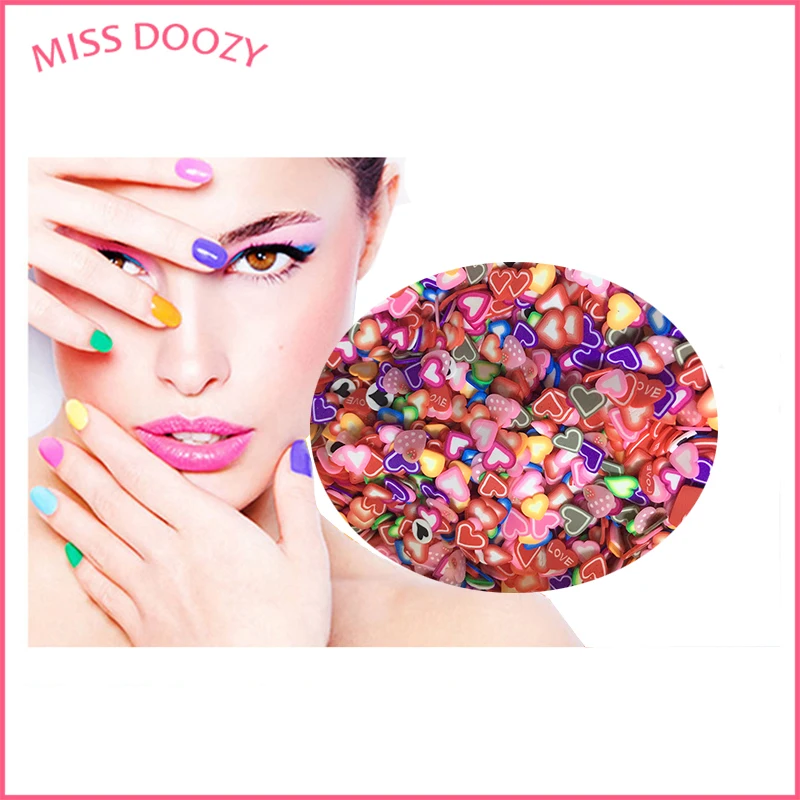 Buy New Nail Art 3D Fimo Heart Slices Polymer Clay DIY