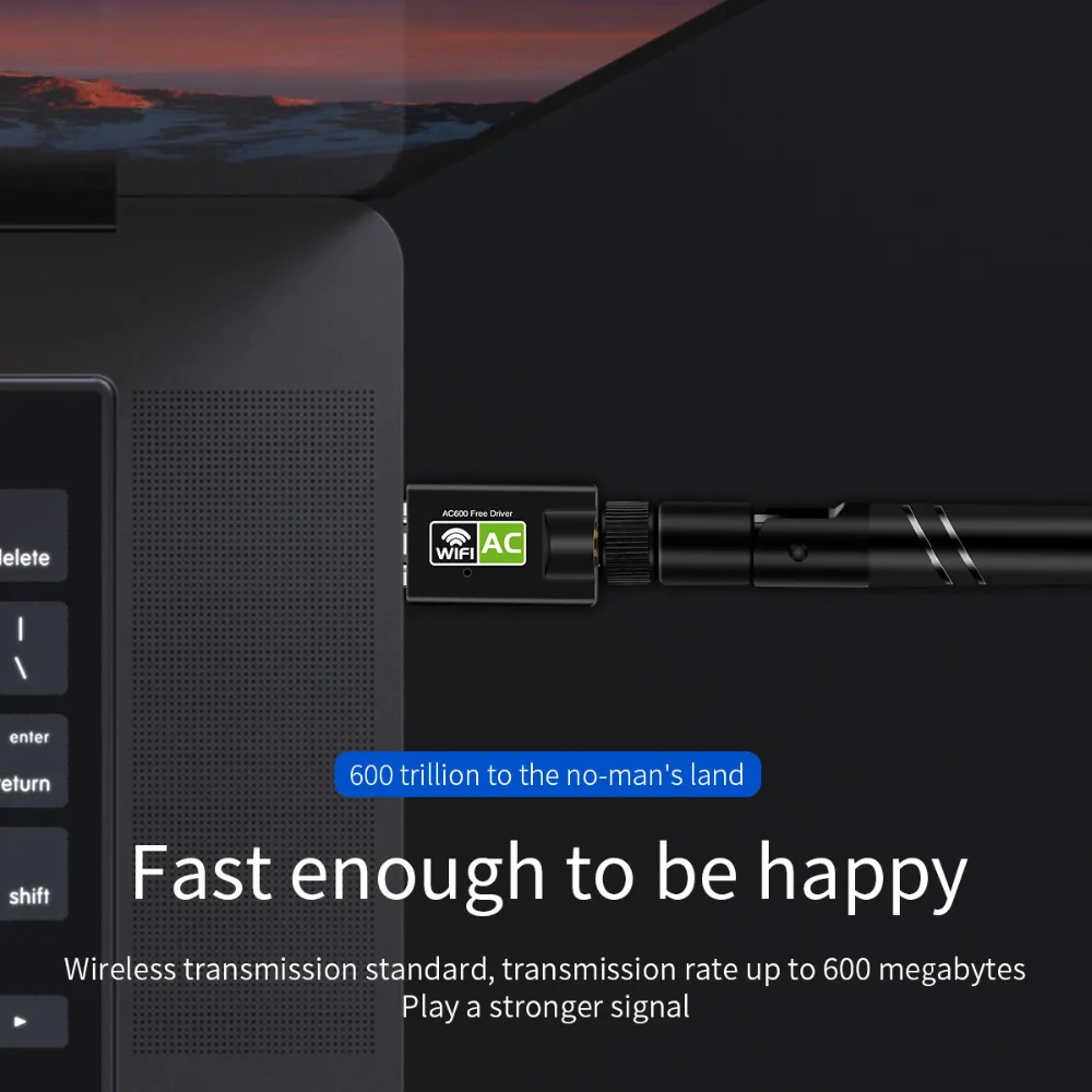 Бесплатный драйвер USB Wifi адаптер 600 Мбит/с Wi fi 5 ГГц антенна Ethernet ПК Lan ключ AC