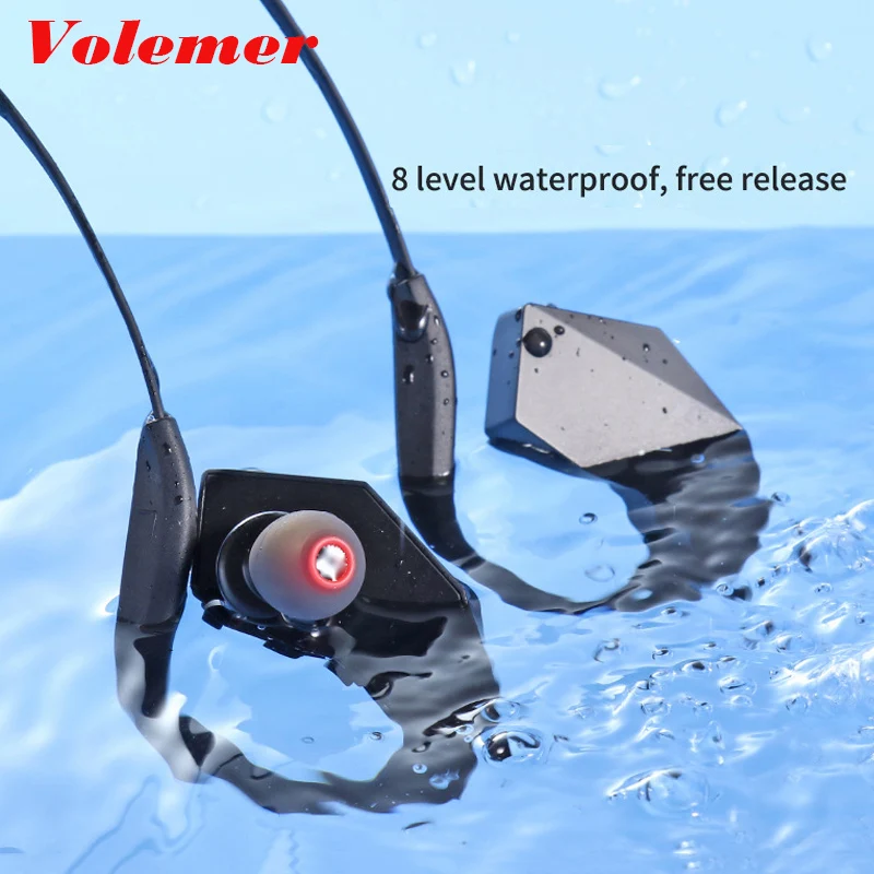 

Volemer Hot S1 IPX8 Waterproof Bluetooth Headphones Earphones Wireless Headset for Driving Running True HD Sound Stereo Earpiece