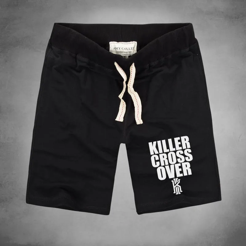 

New Trend summer Style High Quality Elastic Waist Shorts fitness kyrie irving printed Men's Casual running workout bottoms