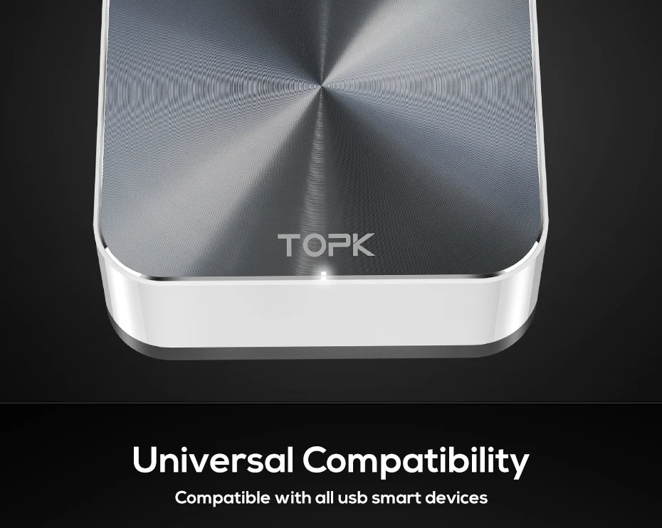 TOPK 8-Порты и разъёмы quick charge 3,0 телефон зарядное устройство для мобильных телефонов huawei кабель для быстрой зарядки usb зарядное устройство EU/US/UK штекер Адаптер для настольных ПК