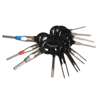 

Hot 11Pcs/Set Terminal Removal Tools Car Electrical Wiring Crimp Connector Pin Extractor Kit Car Repair Hand Tool Set Plug key