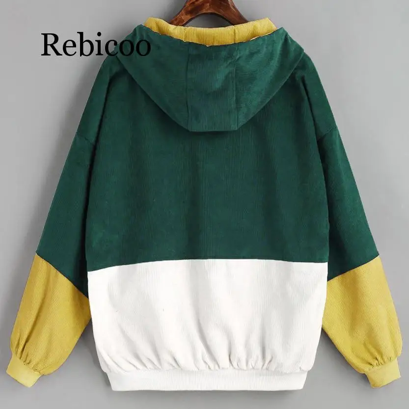 2019 college wind jacket long-sleeved corduroy loose stitching hooded baseball uniform zipper coat windbreaker jacket and jacket