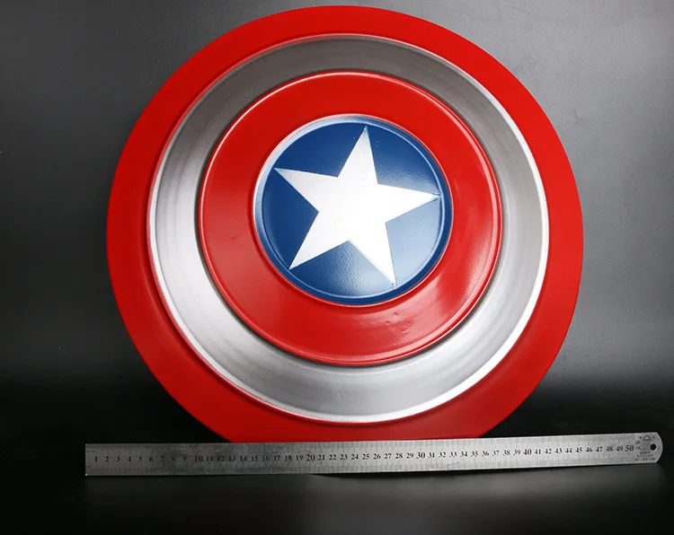 

Revenge Alliance 3 Movie Captain America Shield Full Metal Vibrating Gold Shield 1:1 Painted Large Handheld Shield