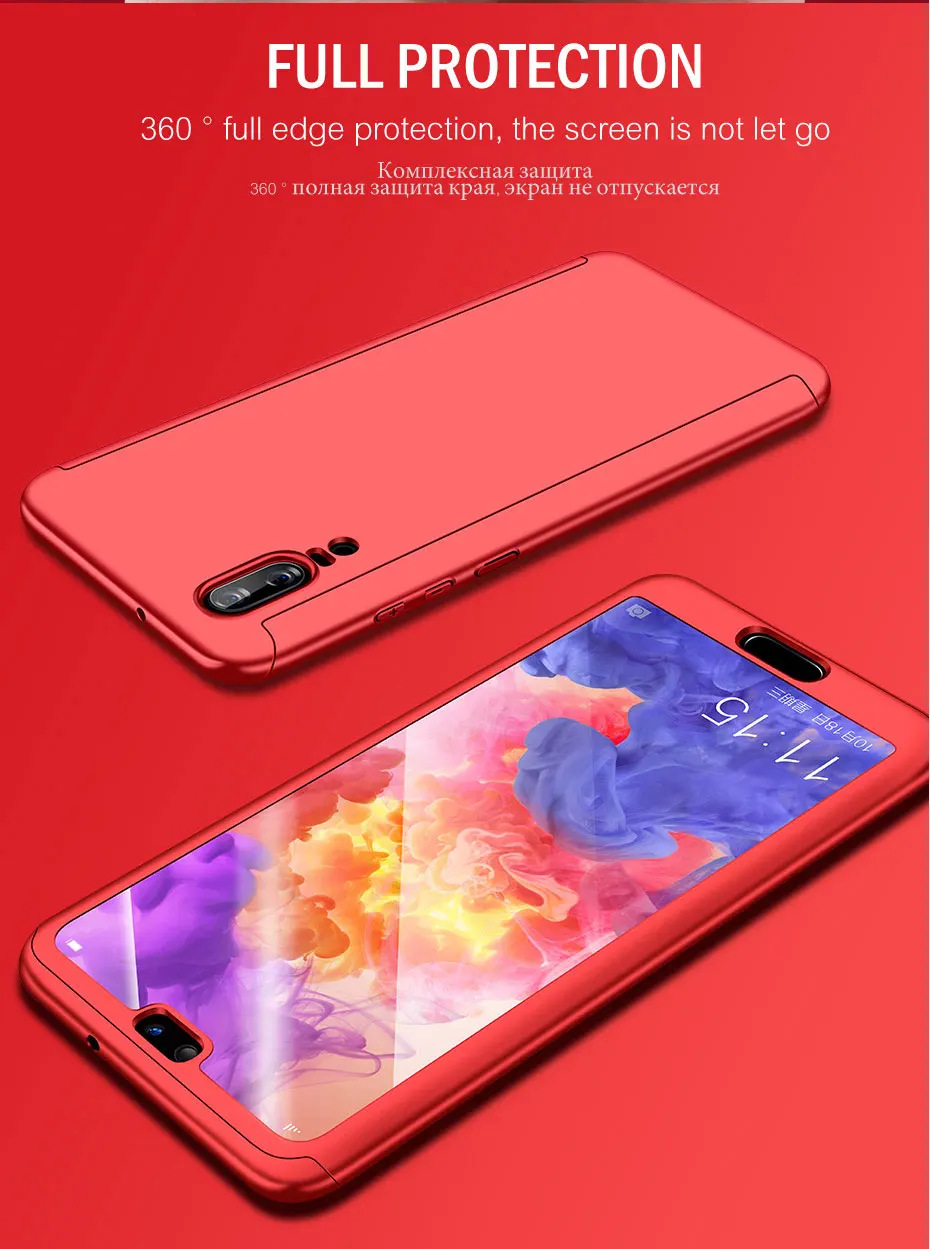 MOUSEMI Hard Case For Huawei P20 Lite Back Cover 360 Full Body With Tempered Glass On For Huawei P20 Lite P10 Lite P10 Plus Case (6)