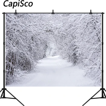 

Capisco Winter background forest pine snow photography backdrops christmas decorations new backdrops photo studio