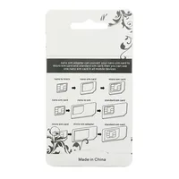 500set 4 In 1 Nano SIM card to Micro SIM Nano Micro to mini sim adapter for iphone samsung sim card adapter 4