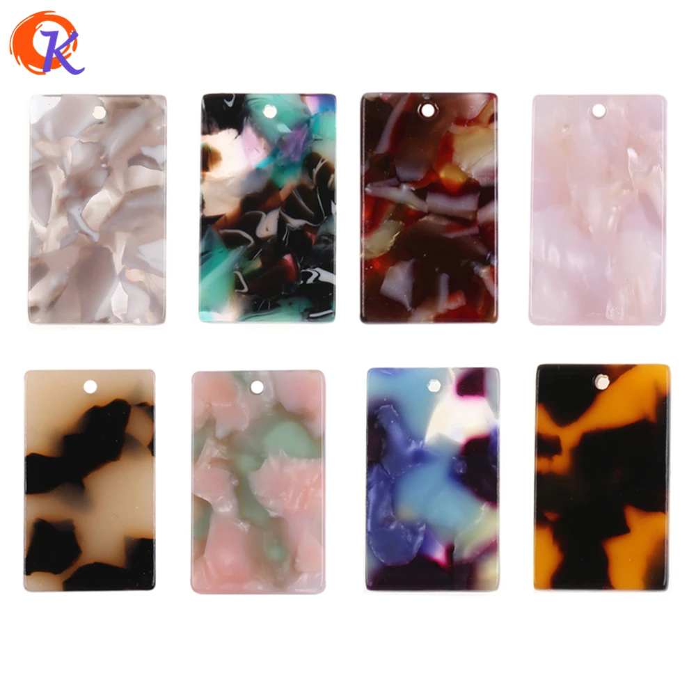 

Choose Colors 15x25MM 30Pcs/Lot Jewelry Accessories Square Shape Acetic Acid Material Hand Made Earrings Parts Jewelry Findings