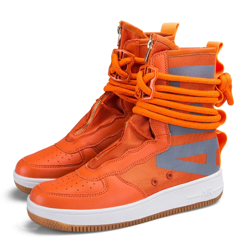 Мужские баскетбольные кроссовки Jordan парусиновая дышащая обувь для влюбленных на открытом воздухе детская кожаная обувь спортивные кроссовки - Цвет: Jordan Orange