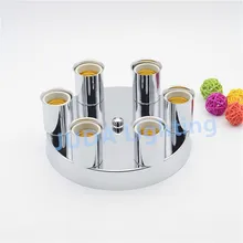 Винтаж электрическая лампочка эдисона 180 мм потолочные розы навес с несколькими ламповая чаша E27 разъем керамический держатель лампы светодиодные Основание Настенный люстры-светильники