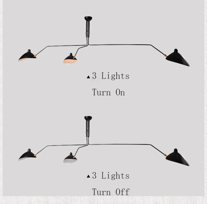 Sala de Estar Retro Serge Mouille Luzes Pingente Nordic Industrial Simples Led Aranha Lâmpada Ajustável Quarto Luminária 13 simples led aranha lâmpada ajustável sala de