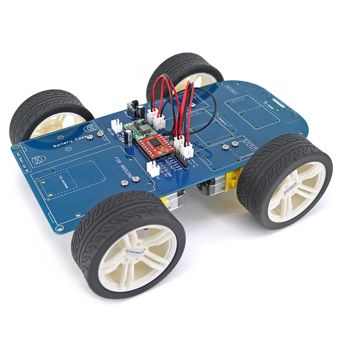 Disassembled Four-wheel Drive Bluetooth Intelligent Chassis Programmable Kit for Arduino for UNO R3 Nano Smart Underpan Suite