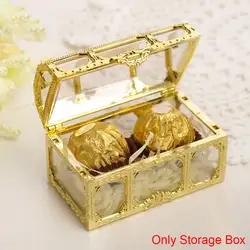 Настольный ящик для хранения сокровища, Домашняя мини-шкатулка для ювелирных изделий, прозрачный органайзер, конфетный коллекционный