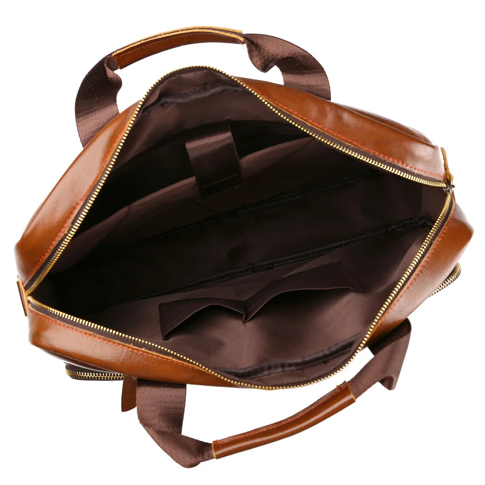 Человек из натуральной кожи Бизнес Для мужчин сумки для ноутбука Tote портфели