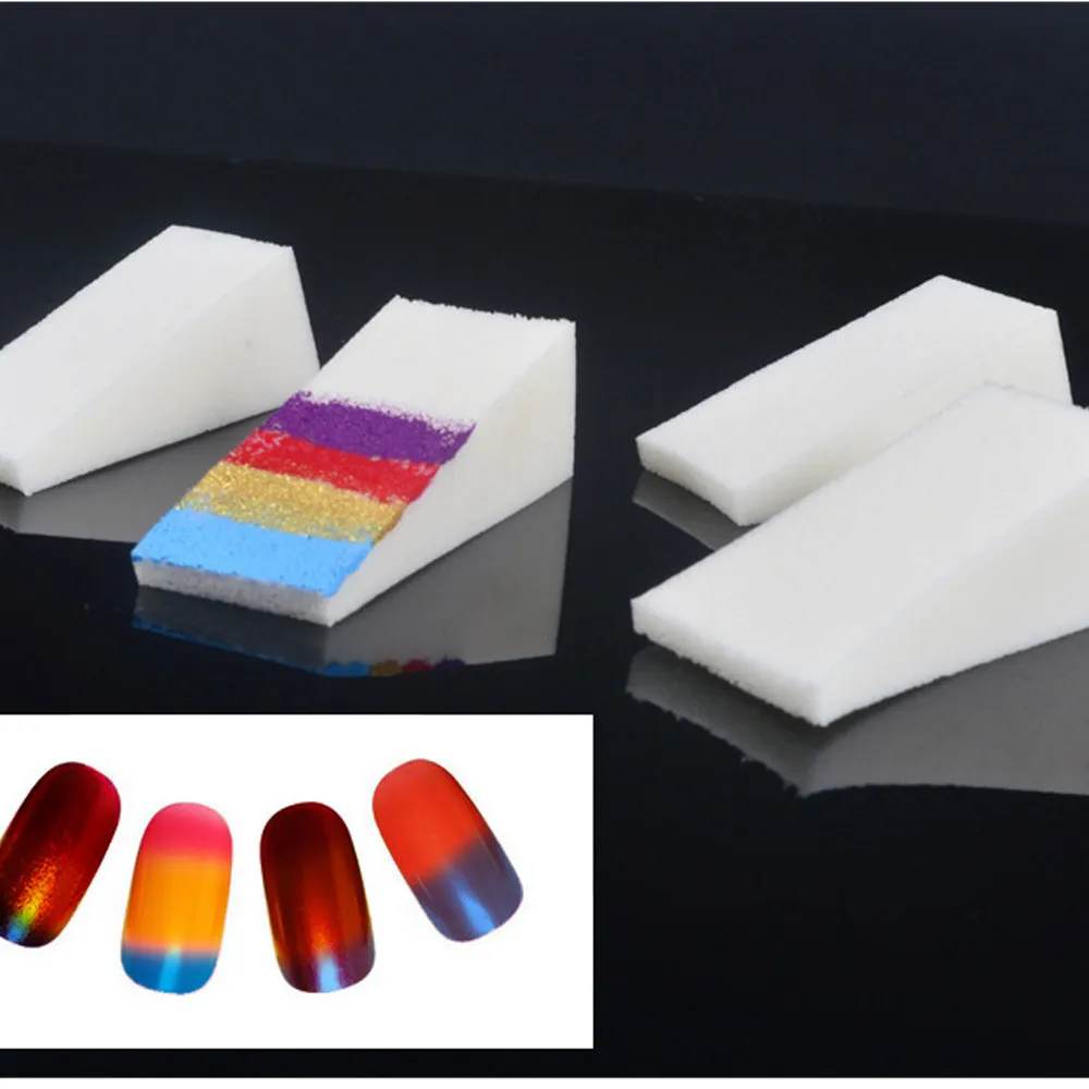 Градиентная губка DIY креативный инструмент для маникюра белая пилка для ногтей блок лак маникюрный набор для шлифовки инструмент для дизайна ногтей# Zer