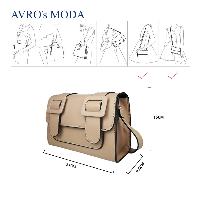 Женская сумка Кроссбоди AVRO's MODA из натуральной кожи через плечо|Сумки с ручками|