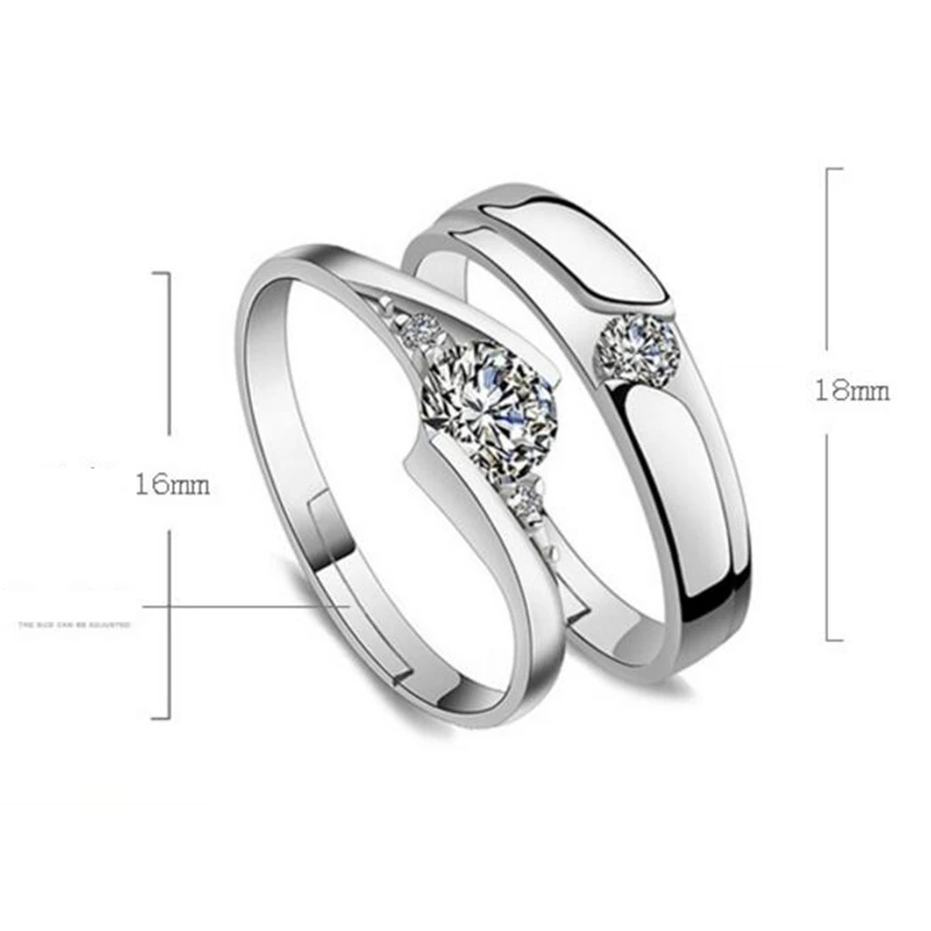 NEHZY Ultra-flash crystal couple ring tenderness ring fashion jewelry ring to send his girlfriend to send his wife