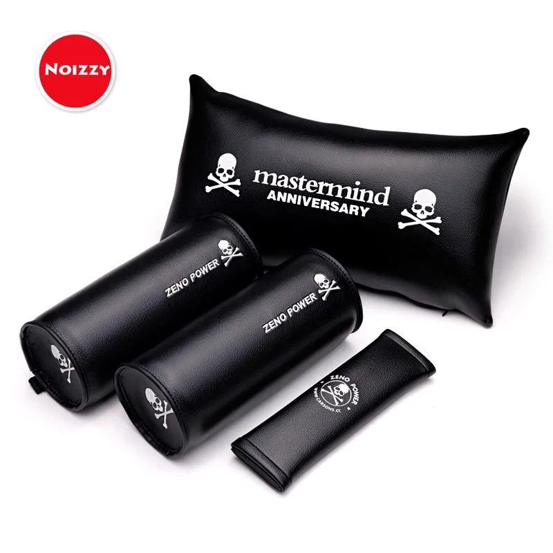 

Noizzy Mastermind Japan Skull Anniversary Car Auto Neck Cushion Waist Pillow Seat Belt Shoulder Pad Sweatproof Headrest Comfort