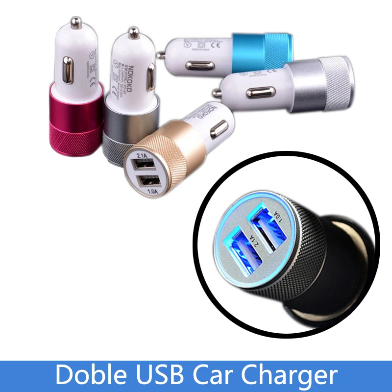Mini Dual USB Car Charger For Iphone 6 6s Plus 5s Universal Car Phone