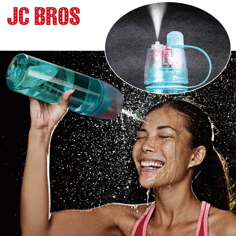 

400/600ml Spray Sports Plastic Water Bottle Portable Atomizing Bottles Outdoor Sports Gym Cycling Drinking Bottles Drinkware