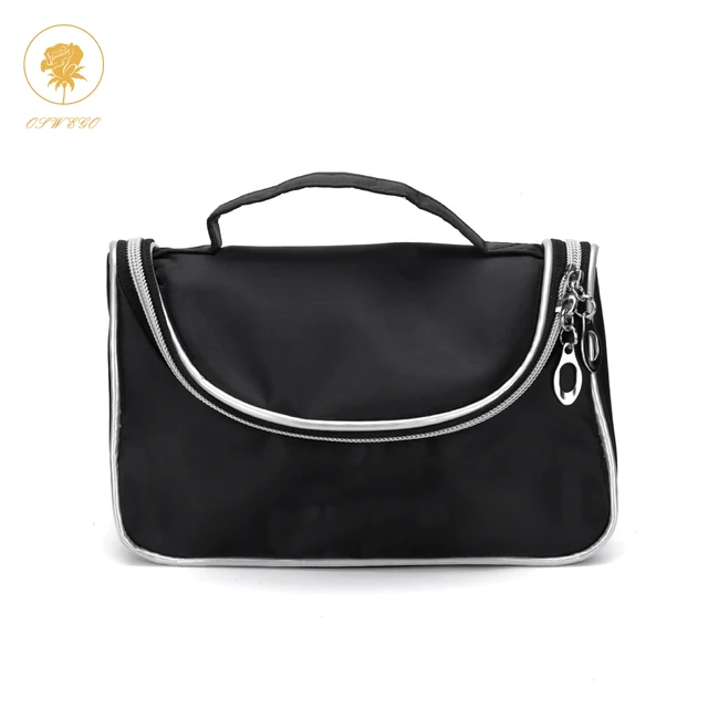 Oswego Cosmetics Bag Black Fashion Zipper Multifunction Large Makeup Oswego Cosmetics Bag Black Fashion Zipper Multifunction Large Makeup Portable Organizer Handbags Travel