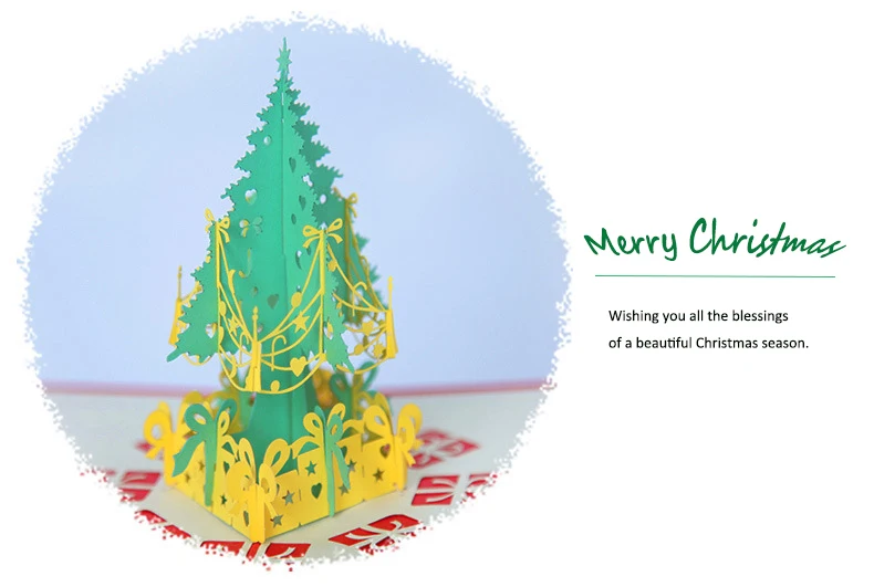 Detail2_Christmas tree greeting card