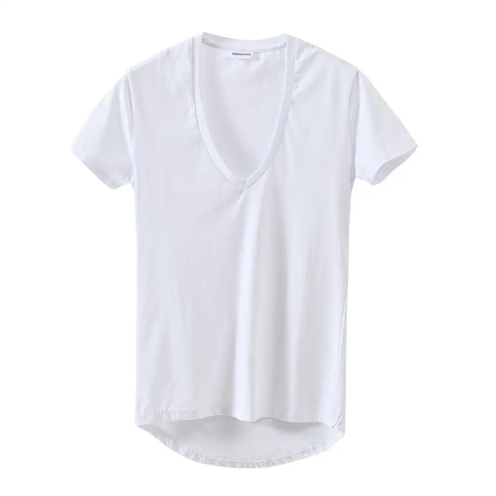 2019 Undertale Palace Quality Leisure Big V-neck Pure Color Code Irregular Cultivate One's Morality Men's Short Sleeve T-shirt 2019 Undertale Palace Quality Leisure Big V-neck Pure Color Code Irregular Cultivate One's Morality Men's Short Sleeve T-shirt
